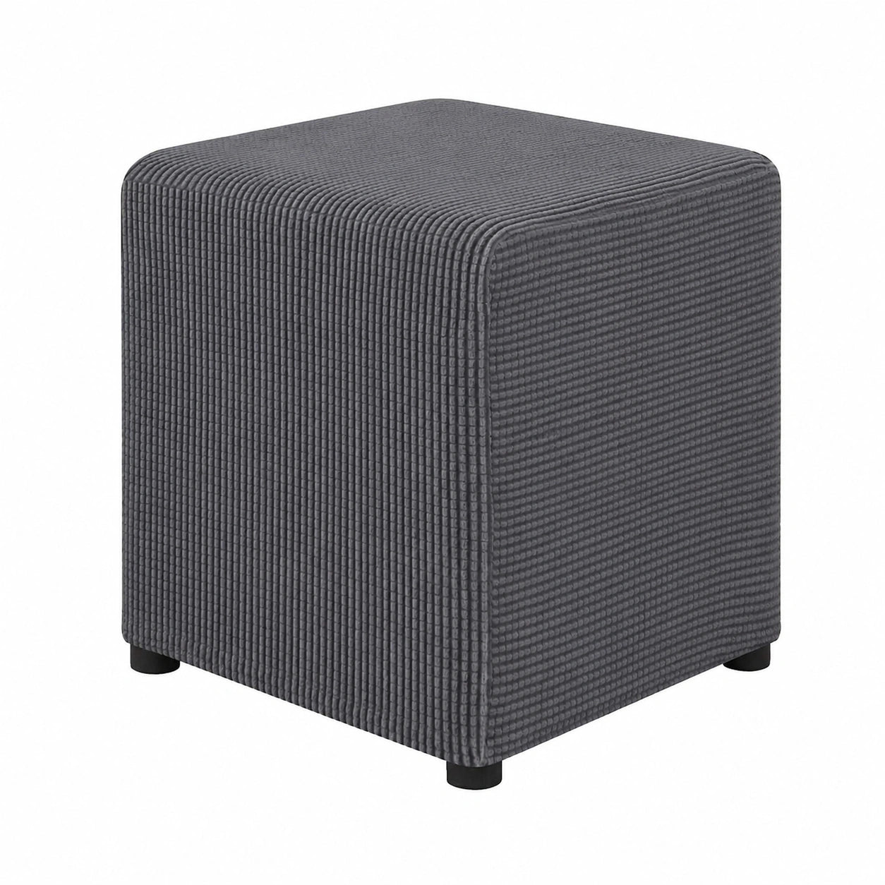 Elastischer Hockerbezug für runden, quadratischen oder rechteckigen Fußhocker in 40x40 cm - Schutz und Stil