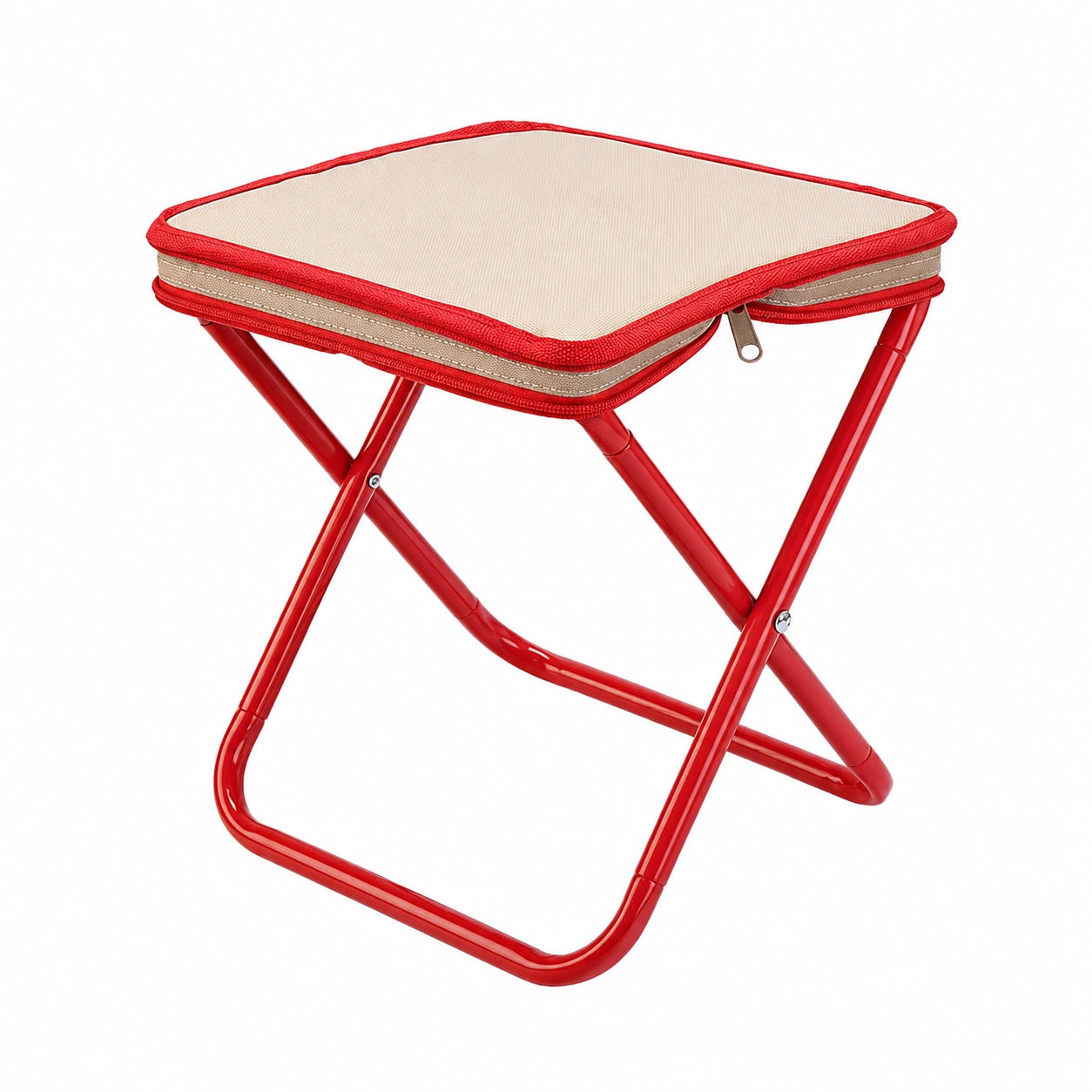 Leichter klappbarer Camping-Hocker, ideal für Outdoor-Aktivitäten – rot