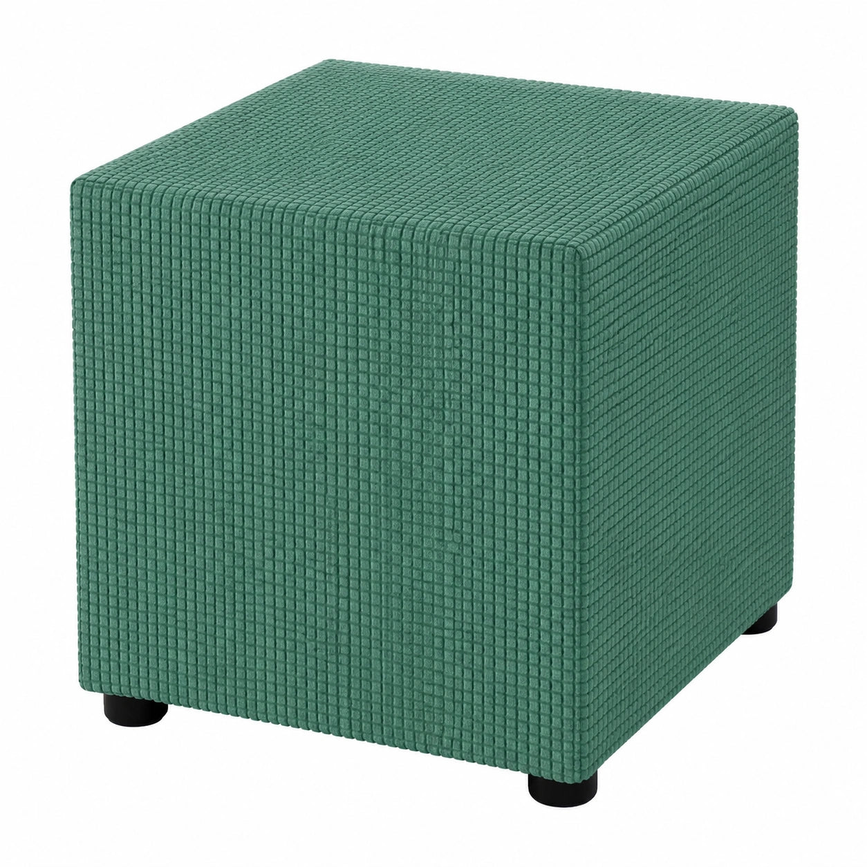 Elastischer Hockerbezug Grün, Waschbar und Dehnbar 33x33x38cm