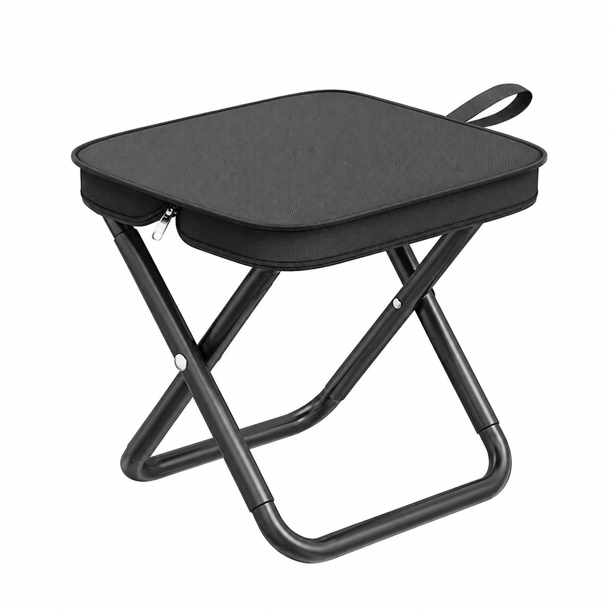 Klappbarer Campinghocker 2er Set, tragbar und faltbar, bis 100 kg Belastbarkeit, robustes Oxford-Gewebe und Stahl, ideal für Reisen, Wandern, Angeln und Grillen