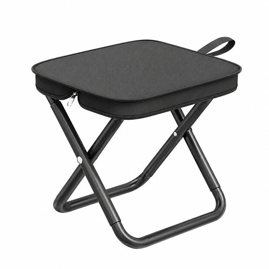 Klappbarer Campinghocker 2er Set, tragbar und faltbar, bis 100 kg Belastbarkeit, robustes Oxford-Gewebe und Stahl, ideal für Reisen, Wandern, Angeln und Grillen