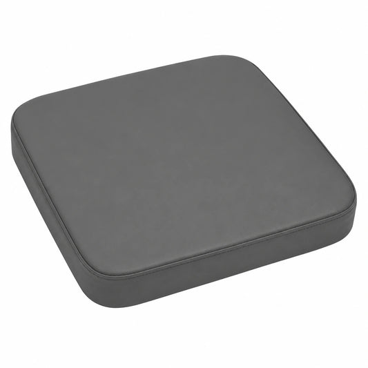 BUYUE Rutschfestes Magnetisches Barhocker-Kissen Set, 4er Pack, Luxus-PU-Leder, Wasserabweisend, für Café Bistros, Stapelbare Metallhocker, Quadrat, Dunkelgrau
