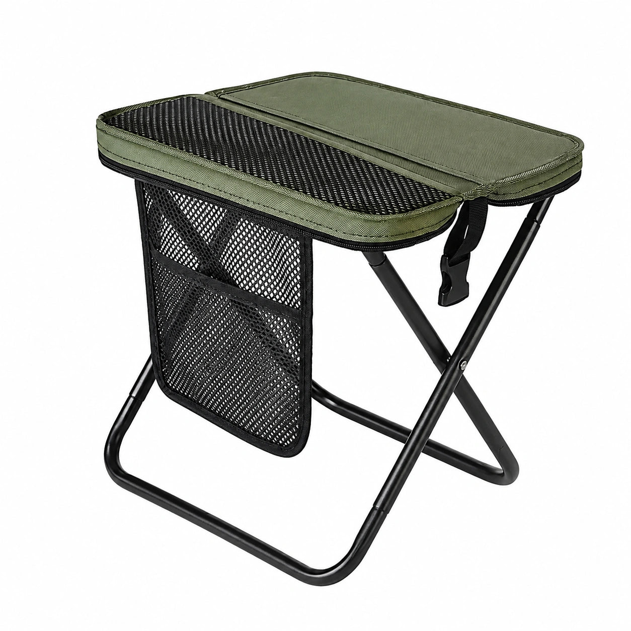 Leichter klappbarer Campinghocker mit Tragetasche, 31 cm, ideal für Garten und Reisen, in Grün