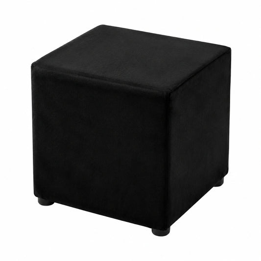 QUARKZMAN Stretchbarer Schonbezug für Ottomane, Waschbar, Schwarz, 33-45.7 cm