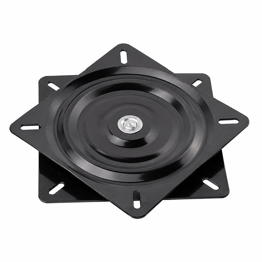 Schwarzer Metall-Drehteller 360° für Hocker und Tische, 5 Zoll Kugelgelagert, quadratische Drehplatte