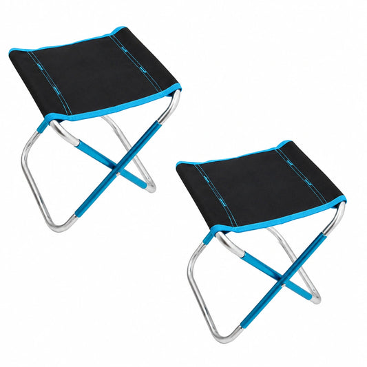 Leichte Faltbare Campingstühle aus Aluminium, 2er Set, Tragbar für Outdoor-Aktivitäten