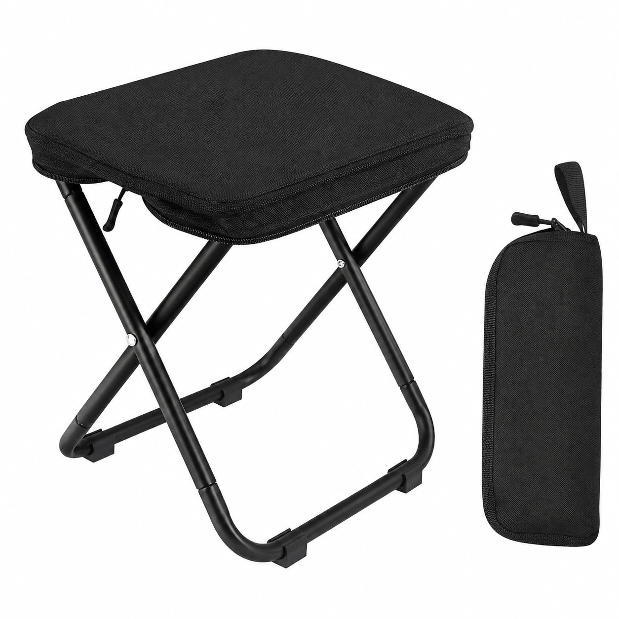 Tragbarer Campinghocker mit Tasche, Klappbar für Reisen, Wandern, Angeln und Picknick