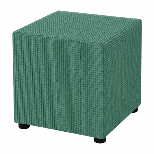 Elastischer Hockerbezug Grün, Waschbar und Dehnbar 33x33x38cm