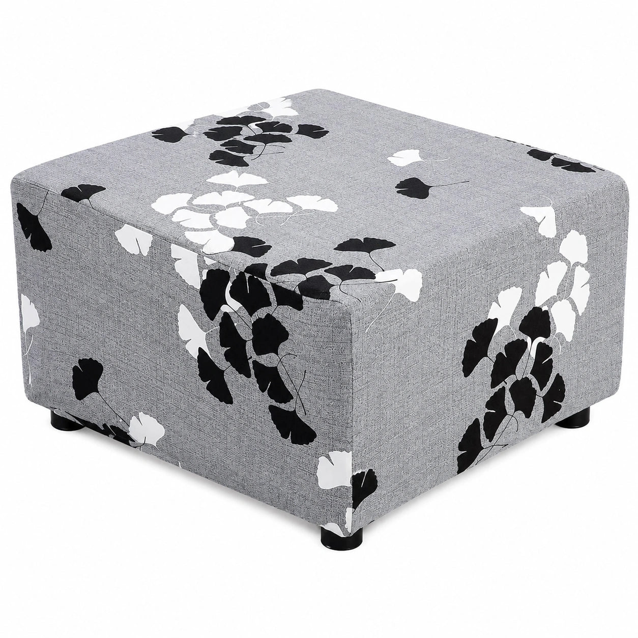 Elastischer Jacquard Fußhockerbezug Quadratisch 40x40x18cm in Farbe F