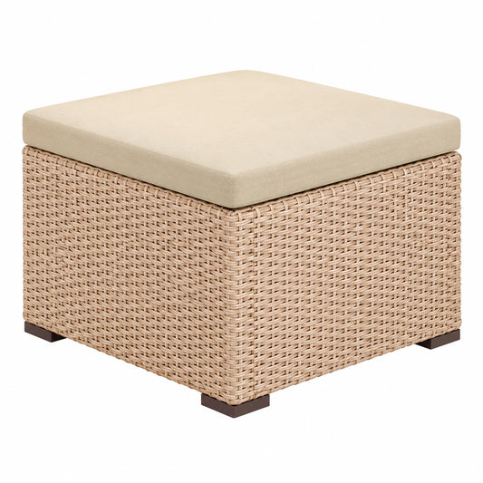 Gemütliche Polyrattan Lounge Punta Cana für 5 Personen – Inkl. Sofa, Sessel, Tisch & Kissen – Gartenmöbel Set in Creme Sand